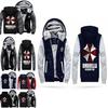 Resident Hot Evil Biohazard Umbrella Thicken Jacket Sweater Winter Coat Hoodies