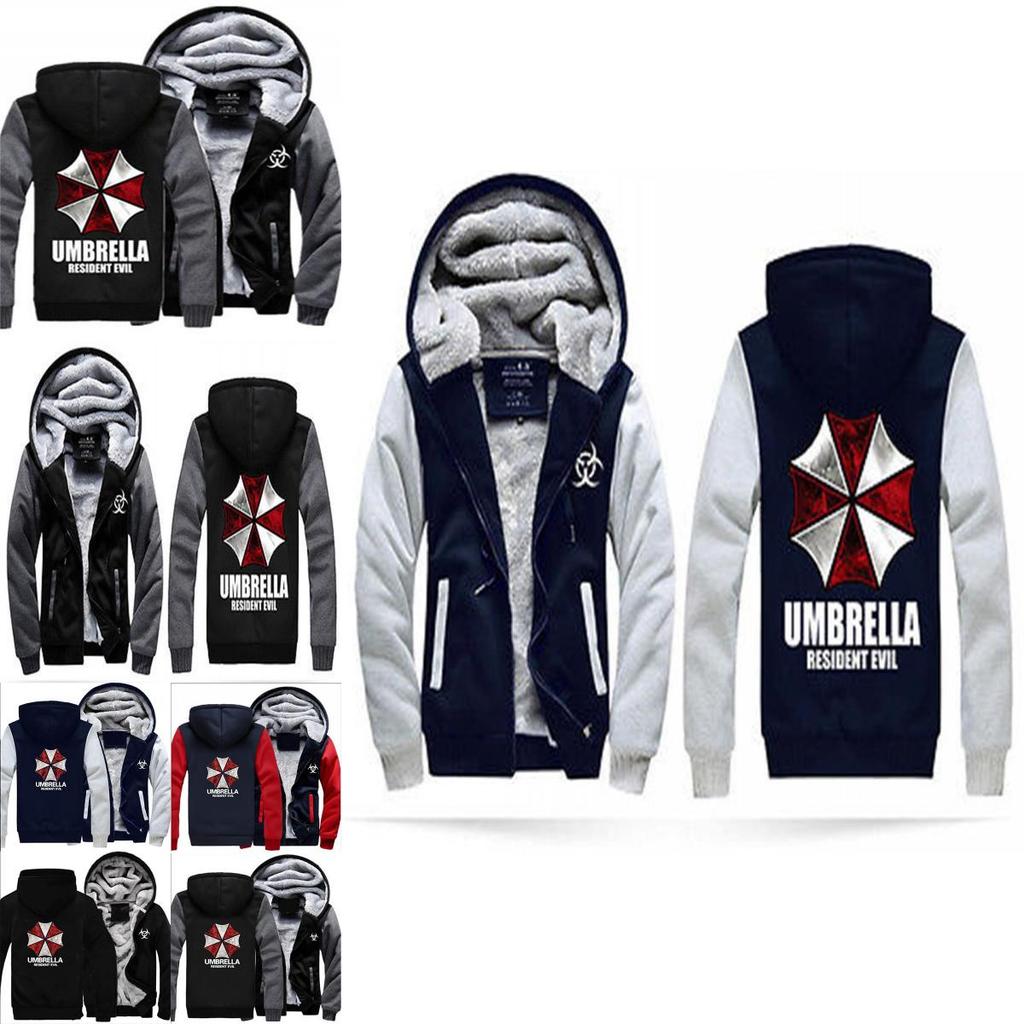 Resident Hot Evil Biohazard Umbrella Thicken Jacket Sweater Winter Coat Hoodies