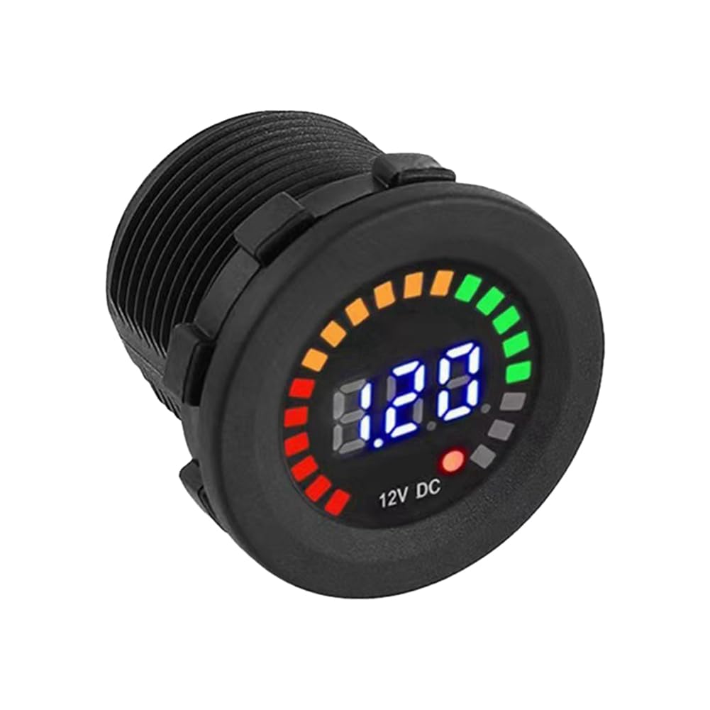 

LyxosVee DC Universal Car By Boat LED Digital Voltmeter Panel Voltmeter Monitor Gauge Display Car Accessories чорний