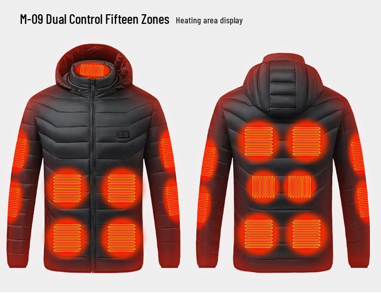 Abrigo Inteligente de Algodón para Parejas para Exterior con Control de Temperatura de 21 Zonas