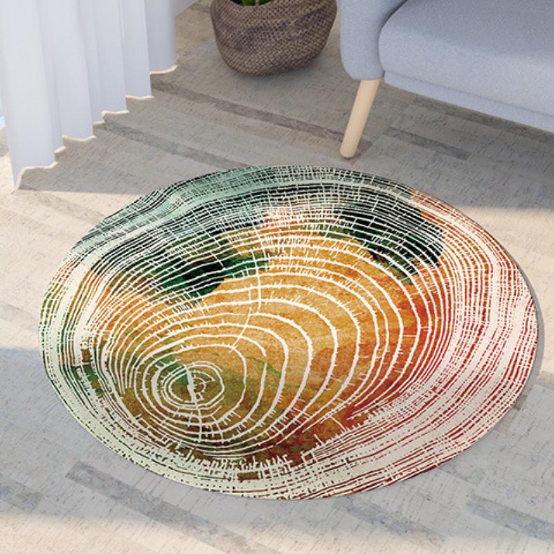 Round Carpet for Bedroom Rugs Living Room Decoration Home Room Decor Computer Table Chair Floor Mat Hallway Entrance Doormat