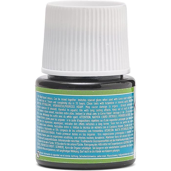 Paint - VITRAIL - 45 Ml - CYAN BLUE - Glossy - Lightfast - Opalescent Finish