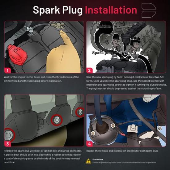 Set Of 6 Iridium Spark Plugs 5019 For Lincoln MKZ 2007-2012 3.5L V6