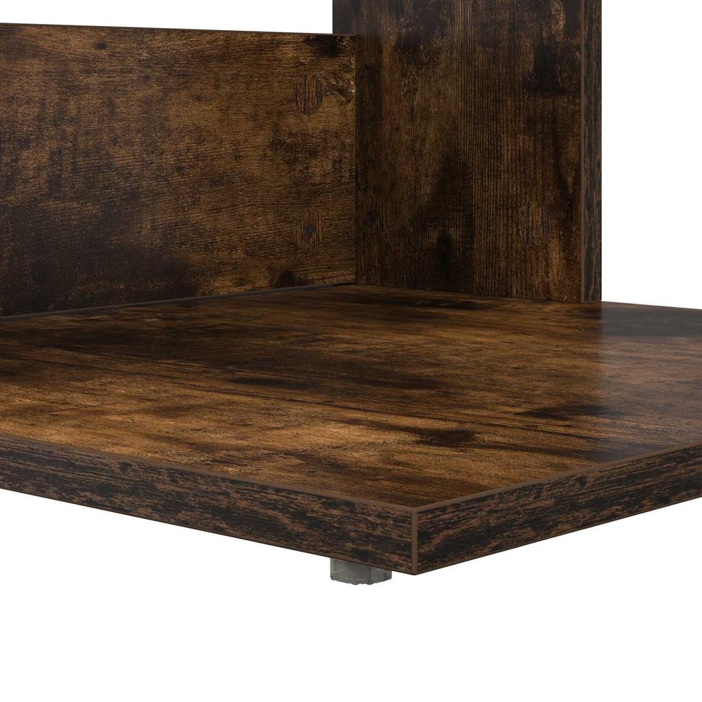 Side Table Smoked Oak 40 x 38 x 62.5 cm Wood Based Material