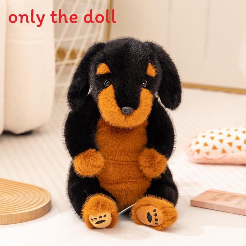 Dog Realistic Plush Toys Featuring Rottweiler And Basset Hound Styles For Gift