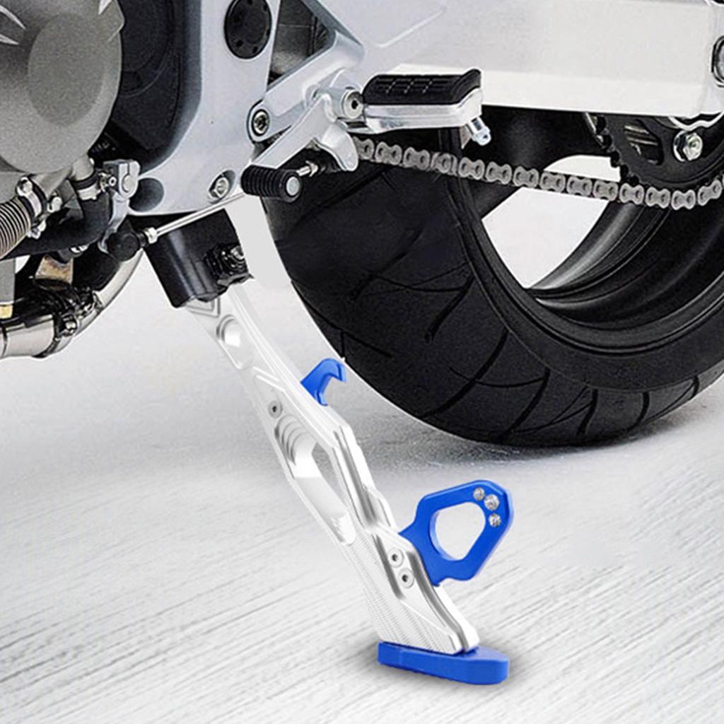 Motorrad Aluminiumlegierung Seitenständer Stativrahmen Parkfüße Ständer B05026(blau)