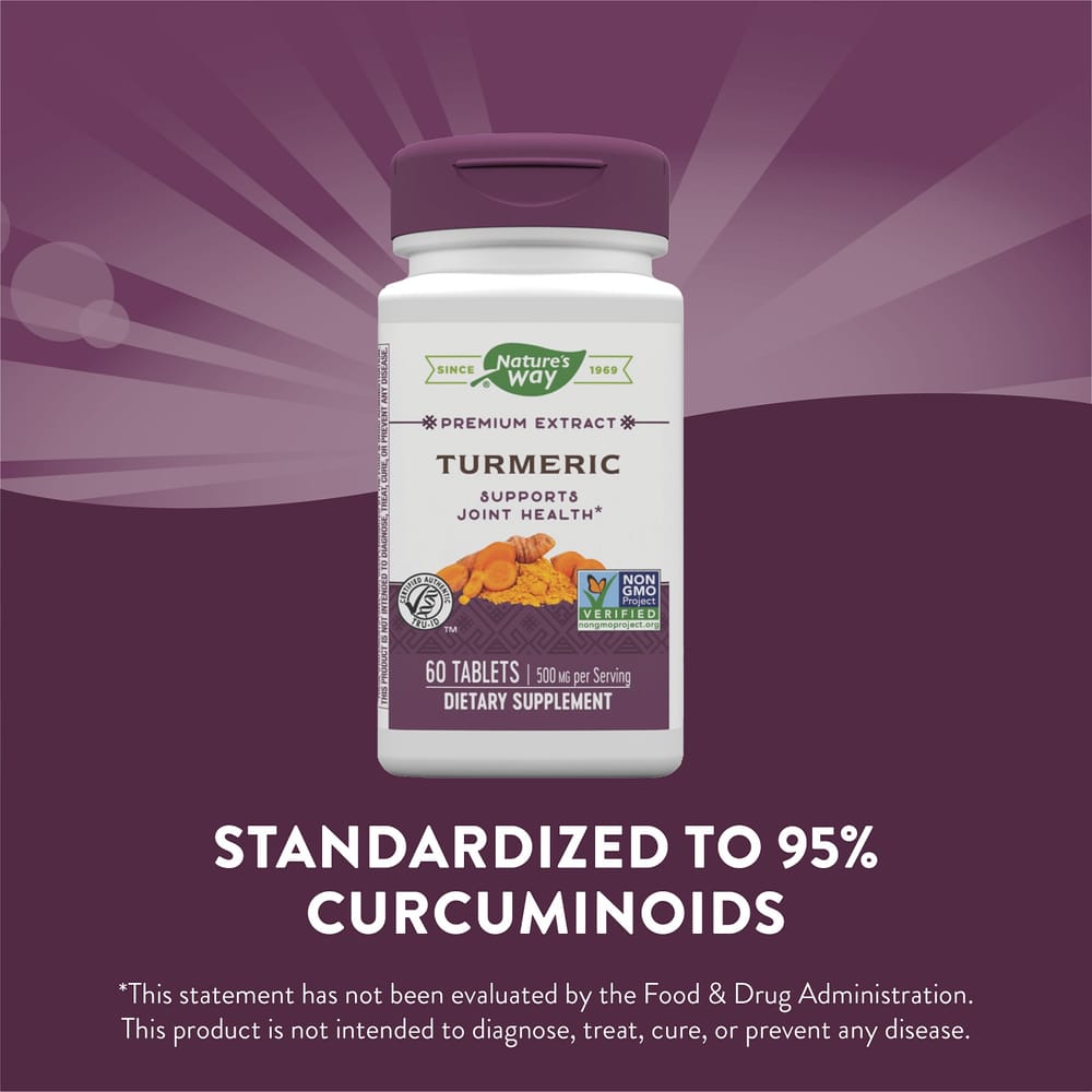 Nature's Way Premium Extract Turmeric 500mg, 60 Tablets