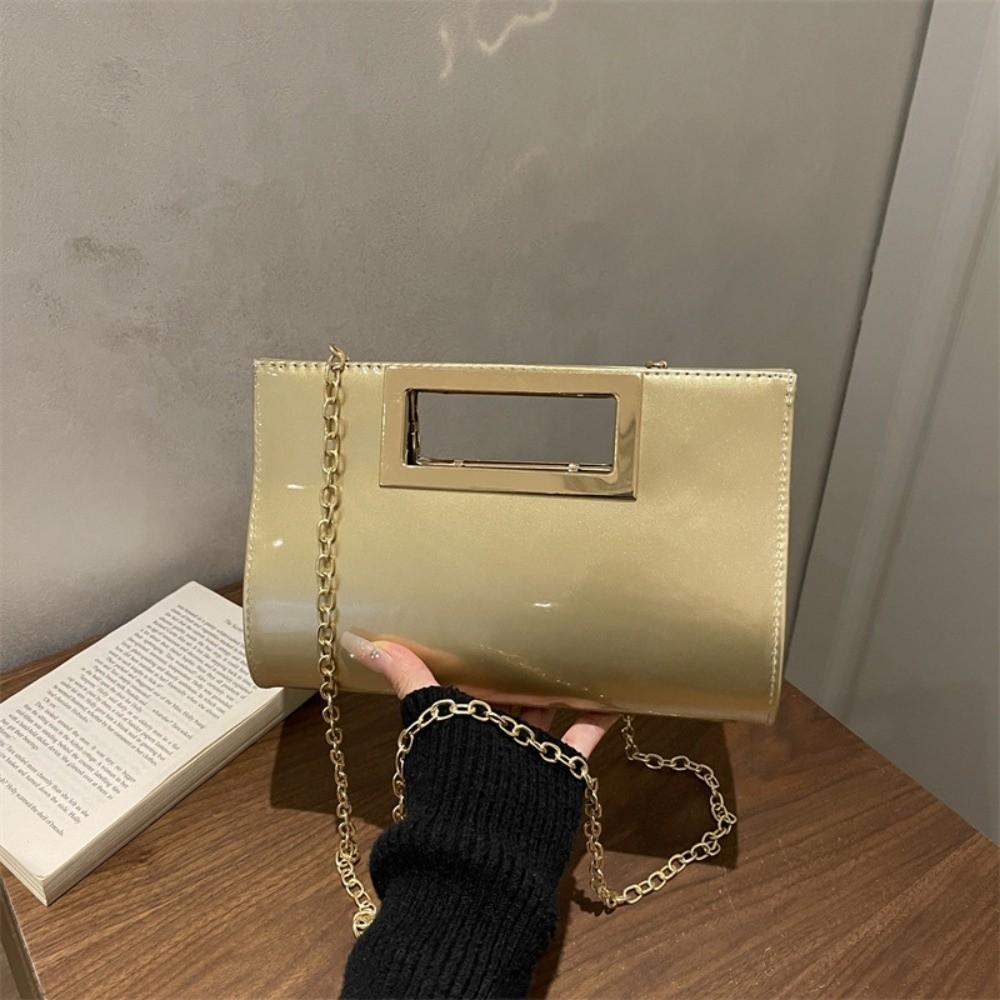 Metallic PU Leather Crossbody Bags Elegant Chain Shoulder Bag Gift Women Evening Clutch Bag Daily