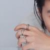 Luxurious Cold Aesthetic Geometric Ring With Adjustable Size For Modern Fashion Lovers
