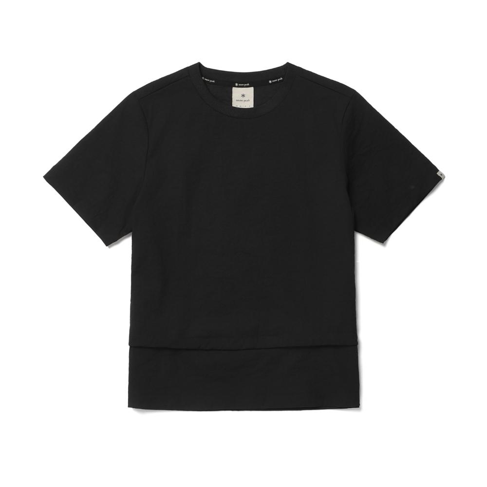 [Snowpeak] Minute Women's String Short Sleeve T-shirt Black (S26MWFTS73)