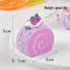 5cm Mini Swiss Roll Model Cake with Fake Fruit and Cream – Children's Toy Display Ornament