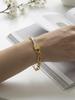 Zircon Inlaid Metal Chain Bracelet: European-American Niche Light Luxury Design