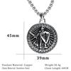 Xiweier Gothic Punk Hip Hop Round Pendant Necklace