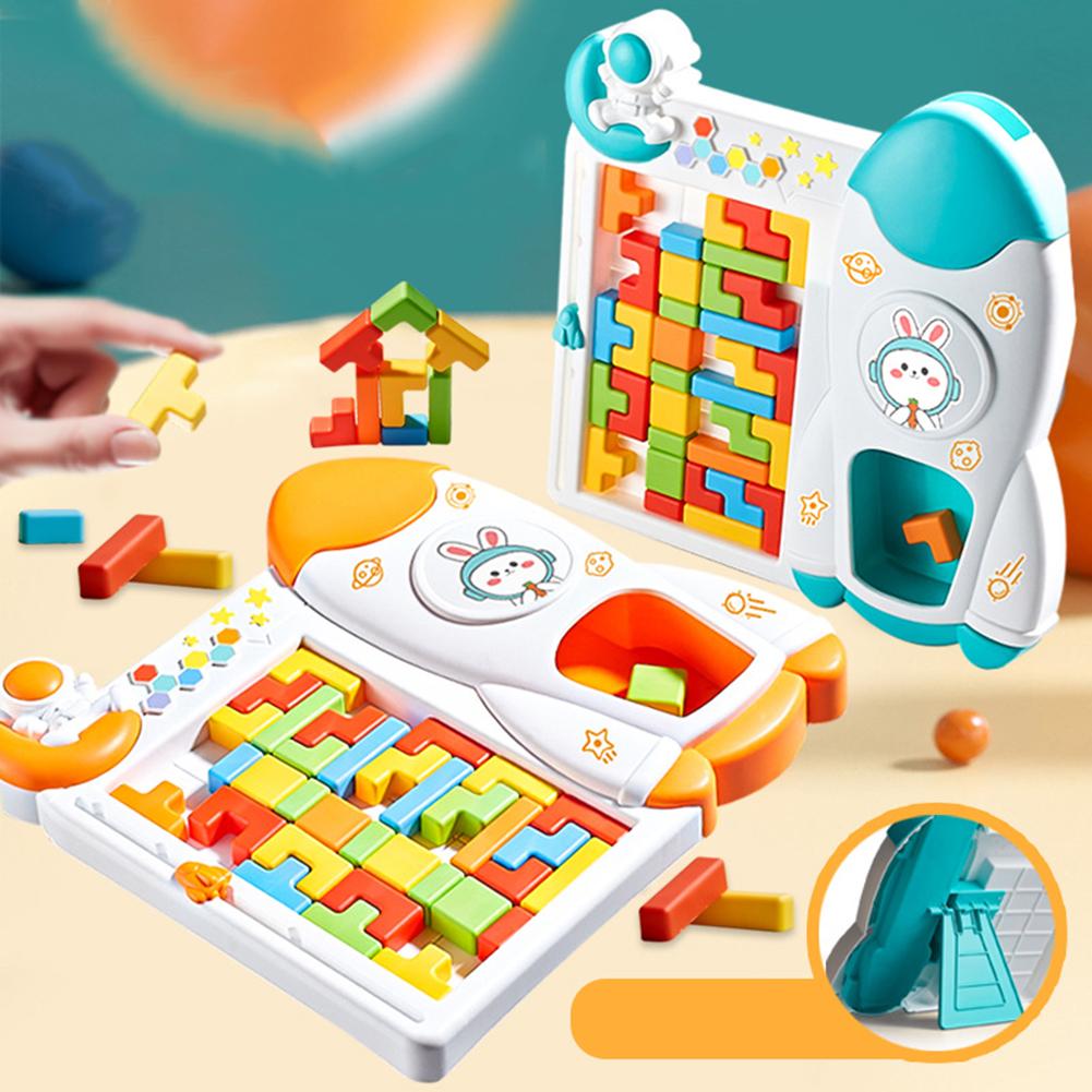 Space Rocket Building Blocks Toys Children 3d Building Blocks Thinking Focus Training Educational Toys Table Game