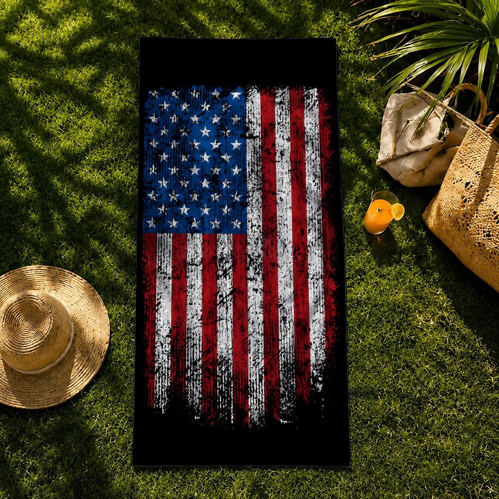Pattern USA America Flag Towel Towel beach towel, quick drying absorbent bath towel for Swim,Gym,Camping,Outdoor hot