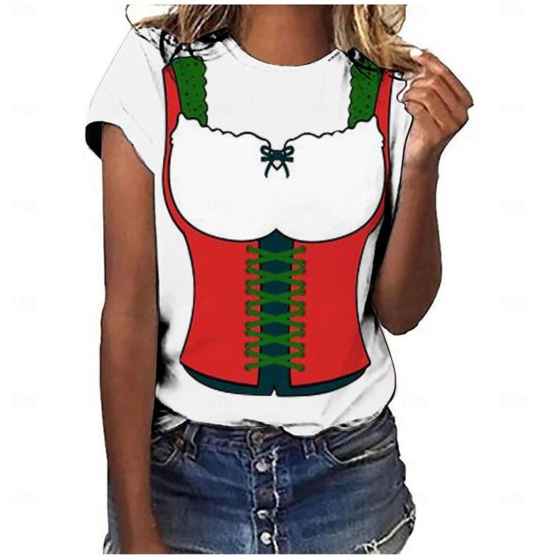 Oktoberfest Beer T-shirt Women 3D Printing Graphic Short Sleeve O-neck T Shirt Party Casual Fashion Funny Tee Top Summer