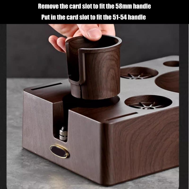 Multifunktionale Kaffeesatzbox Kaffeetamperstation Kaffeeklopfbox ABS-Textur für perfekte Espresso-Erlebnisse