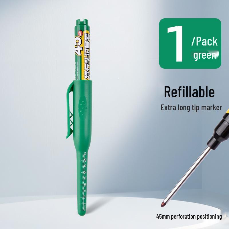 Jinwannian 45mm Deep Hole Oily Waterproof Marker for Woodworking and Construction