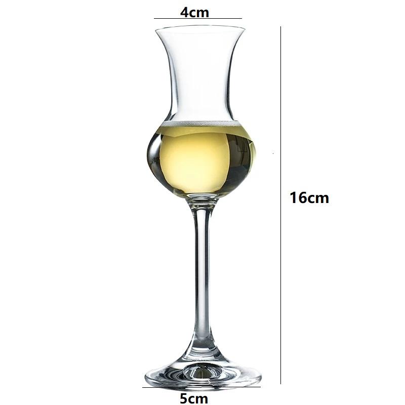 Crystal Whisky Wine Cup Goblet Copita Nosing Glass Rum Liqueur Smell Tasting Glass Brandy Tulip Party Wedding Champagne Glasses 70ml