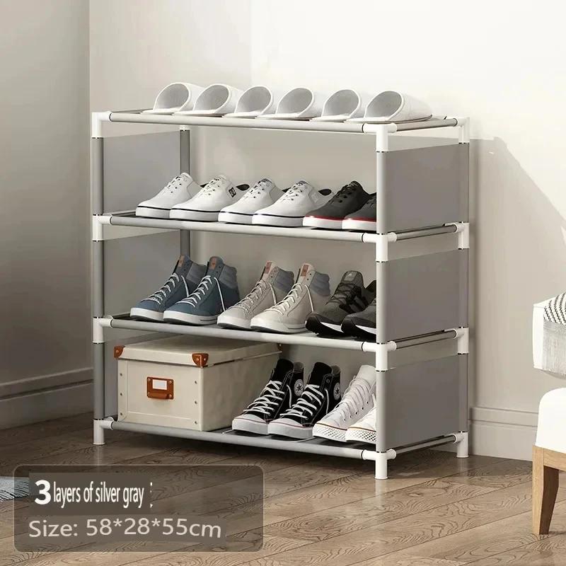 

Многослойная полка для обуви, металлическая простая полка для обуви, пылезащитный органайзер для обуви, экономящий место в гостиной, органайзеры для обуви, часы