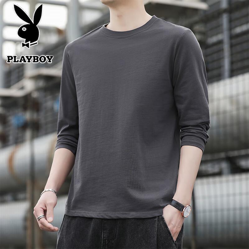 

Playboy Men s Long Sleeve Round Neck T-Shirt M