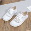 Fashion Flat toe women's sandals with mesh casual comfortable simple breathable lace up low cut hollowed out single women's shoes