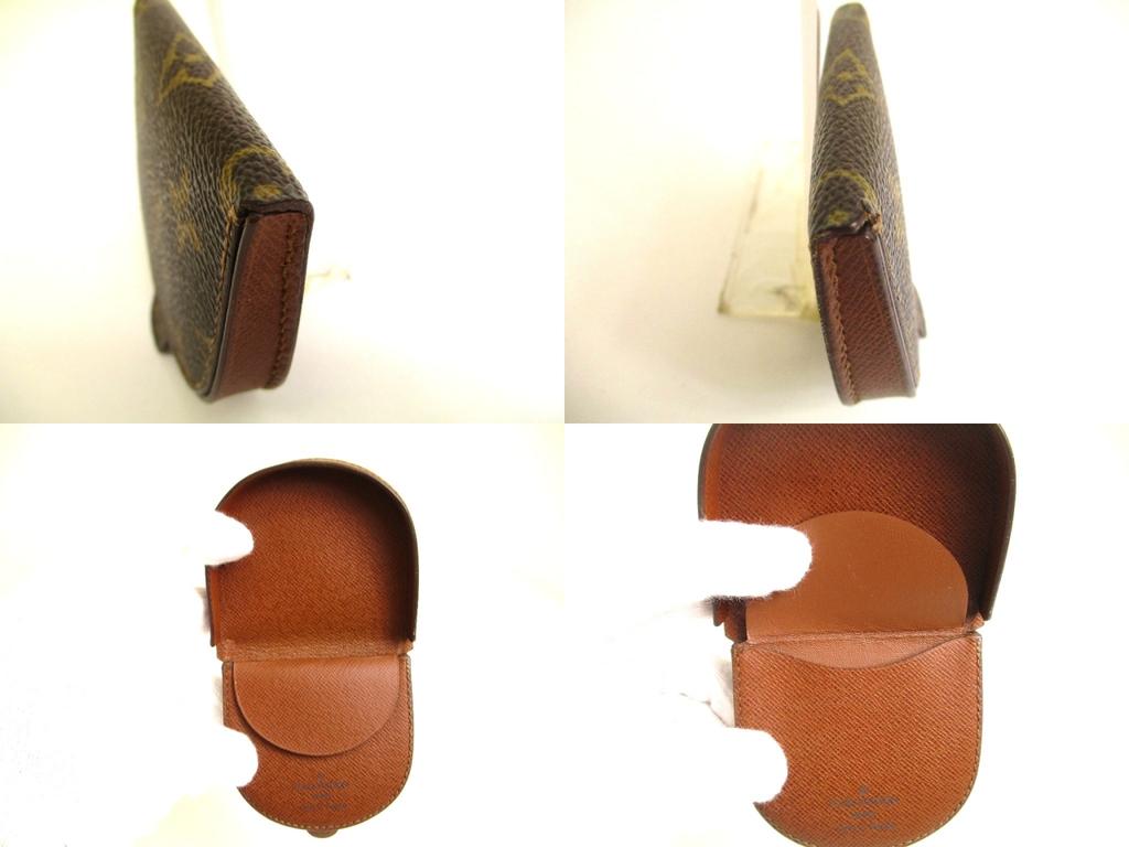 Authentic LOUIS VUITTON Monogram Brown Leather Coin Purse Porto Monnaie Gousset #a901  Refurbished