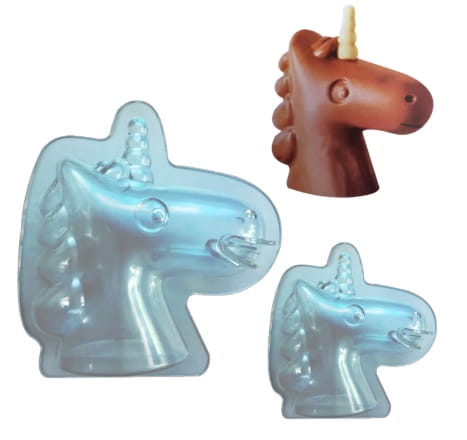 3D Unicorn Chocolate Polycarbonate Mold 2 Pcs
