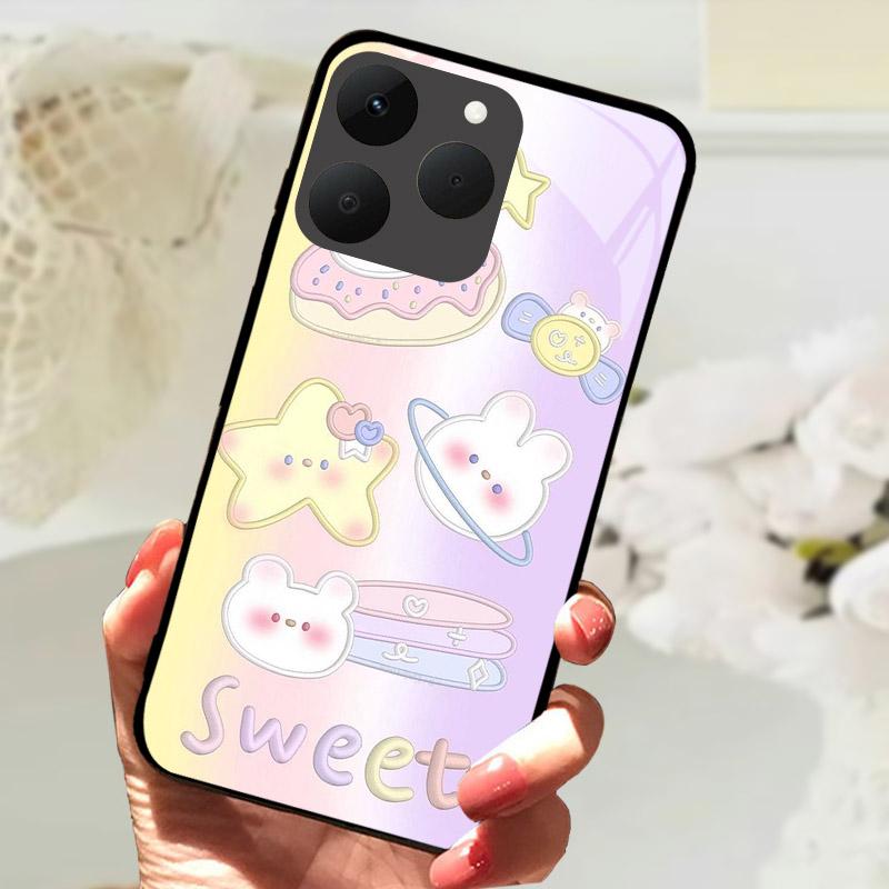 For Realme 15T 5G Phone Cases Back Cover Fundas Tempered Glass Shockproof Case For Realme15T RMX5111 Shell Coque Capa Bumper