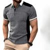 Men's Jacquard Short Sleeve Casual T-Shirt.