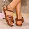 Fashion Ladies Shoes on Sale 2025 Open Toe Women's Sandals Summer Beach Sandals Women Elastic Band Flat with Plus Size Shoes Female