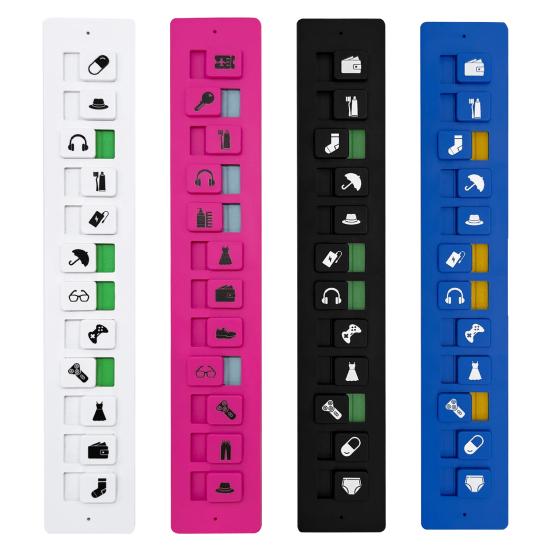 Travel Packing Reminder Reusable Check List with 24 Sliders Portable Lightweight Waterproof Suitcase Packing Sliding Reminder Tools