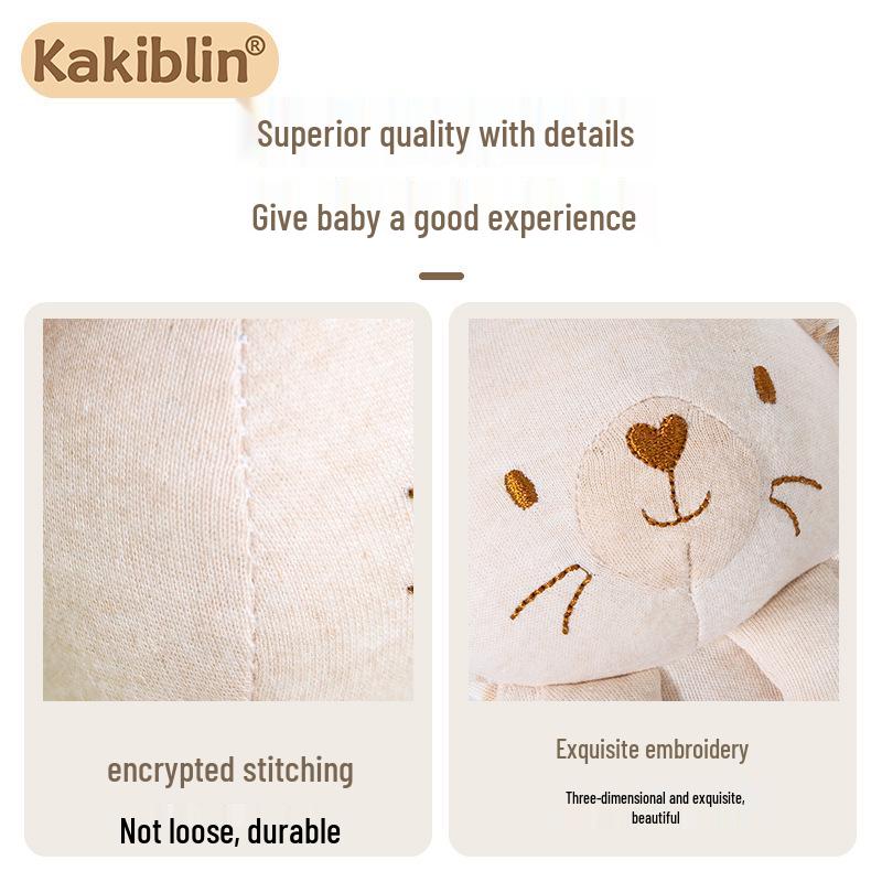 Organic Cotton Baby Comfort Blanket with Crinkle Toy