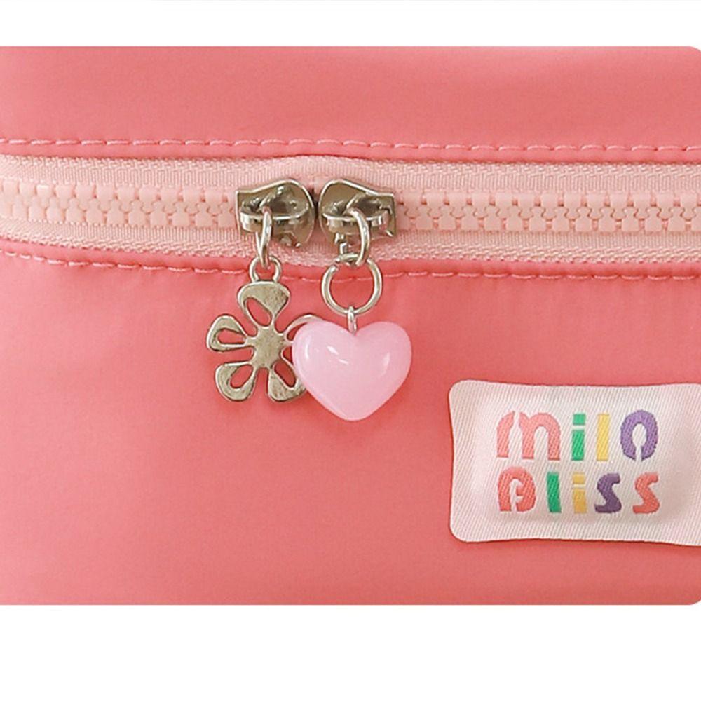 Small Fresh Macaron Cosmetic Bag Large Capacity Portable Wash Bags Contrast Color Girl Series Storage Handbag