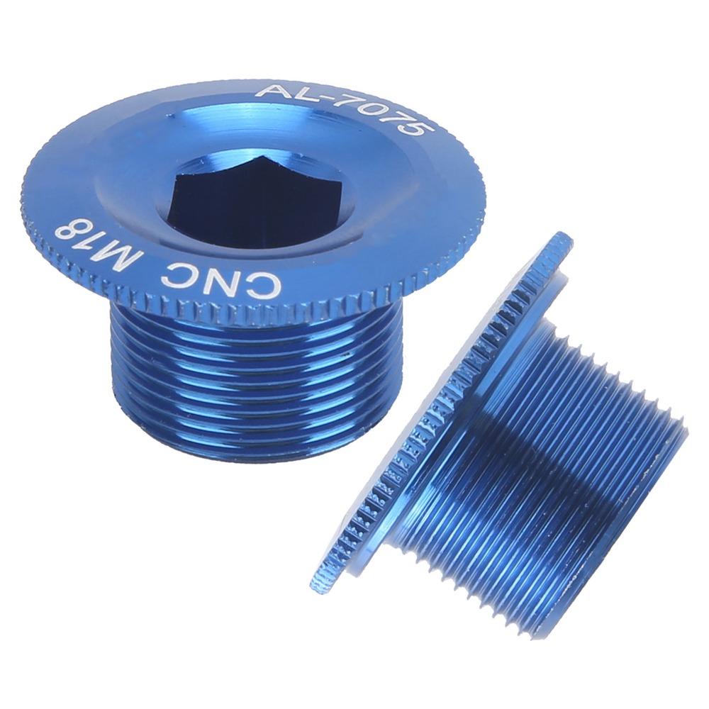 4PCS Blue Bike Crank Arm Bolts M18 Crank Screw Cap Durable Bicycle Crank Fixing Bolts  Bike
