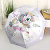 Magical Unicorn Cloud Sticker Decal for Kids Room DecorUmbrella, Portable 3-Fold Compact Umbrella,Christmas Gift ES477