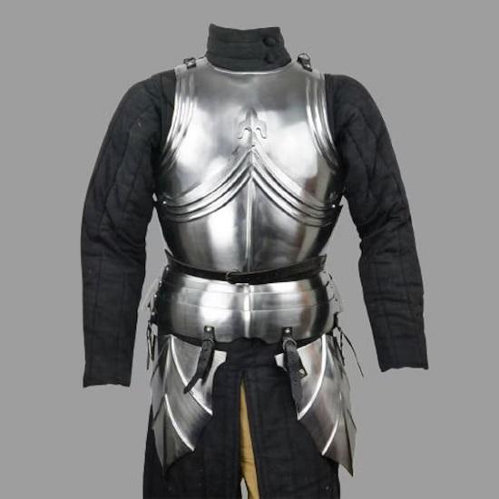 Late Medieval Gothic Cuirass with Tassets 18 Gauge Steel Cosplay LARP Costume Armor