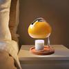Candle Warmer Lamp Wooden Rack Iron Stand Glass Lampshade Decorative Retro Candle Melting Lamp with Timer