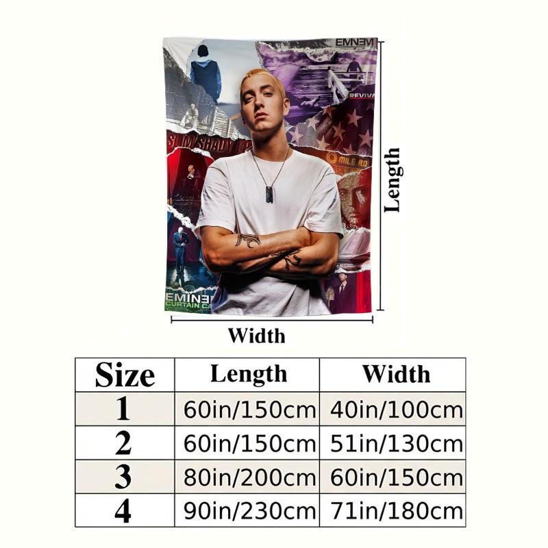 Eminem Wall Tapestry Aesthetic Wall Hanging Printed Fabric Blanket Decorative Tapestries For Bedroom Living Room Home Decor
