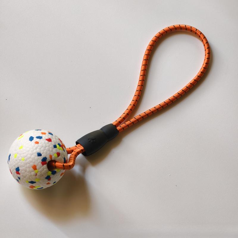 ETPU Elastic Rope Ball Pet Toy for Dog Interaction Tug-of-war Throwing Catching Durable Chew-resistant Rebounding Training Ball