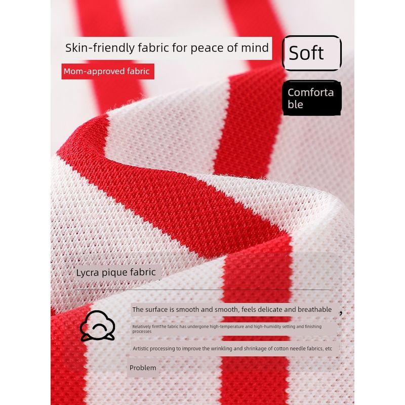 Navigare Italian Sailboat Children's Clothing Girls' Polo Shirt 2026 Summer Thin Children's Striped Top