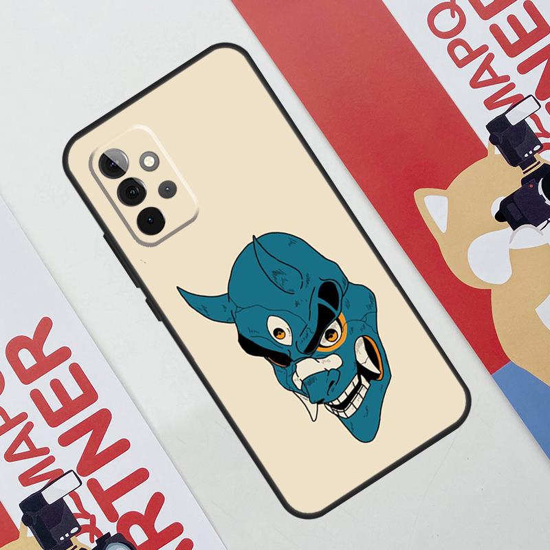 Japanese Oni Hannya Demon Mask Case For Samsung Galaxy A54 A34 A24 A14 A73 A53 A33 A23 A13 A52 A32 A22 A12 A51 A71 Cover