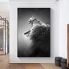 Animal Canvas Poster Printing Black Lion Zebra Dog Painting Modern Art Decoration Living Room Wall Painter