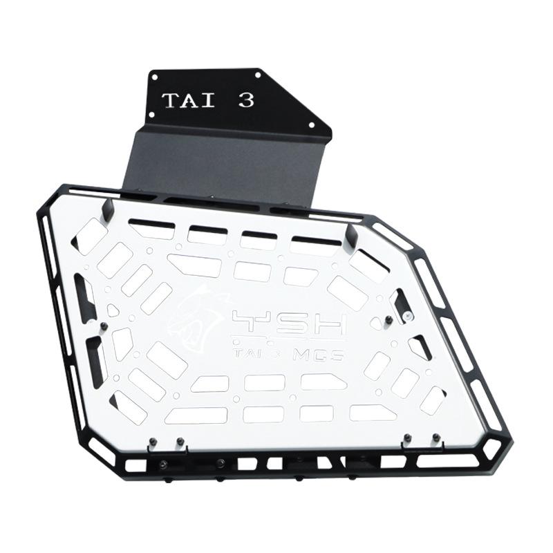 Equation Leopard Titanium 3 Black Panther Car Roof Rack with Side Ladder and Armor.