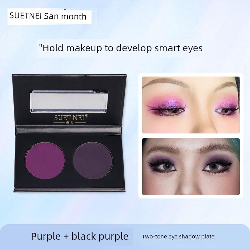 Eye Shadow Plate Matt Dark Purple Monochrome Professional Makeup Eye Shadow