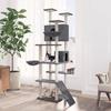 Cat Tree - EXCLUSIVE HOUSE - 191 Cm - Dark Grey - Multi-level - Sisal Posts