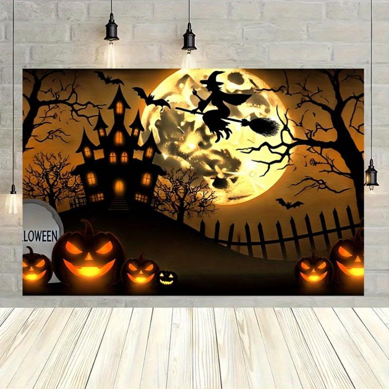 1 Piece Halloween-themed Background Fabric Polyester Fiber Wall Hanging Material Multi-functional Background Wall Decoration