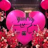 Xiaohongshu Qixi Festival Giant Heart Proposal Balloons - City Check-in Landmark Decorations