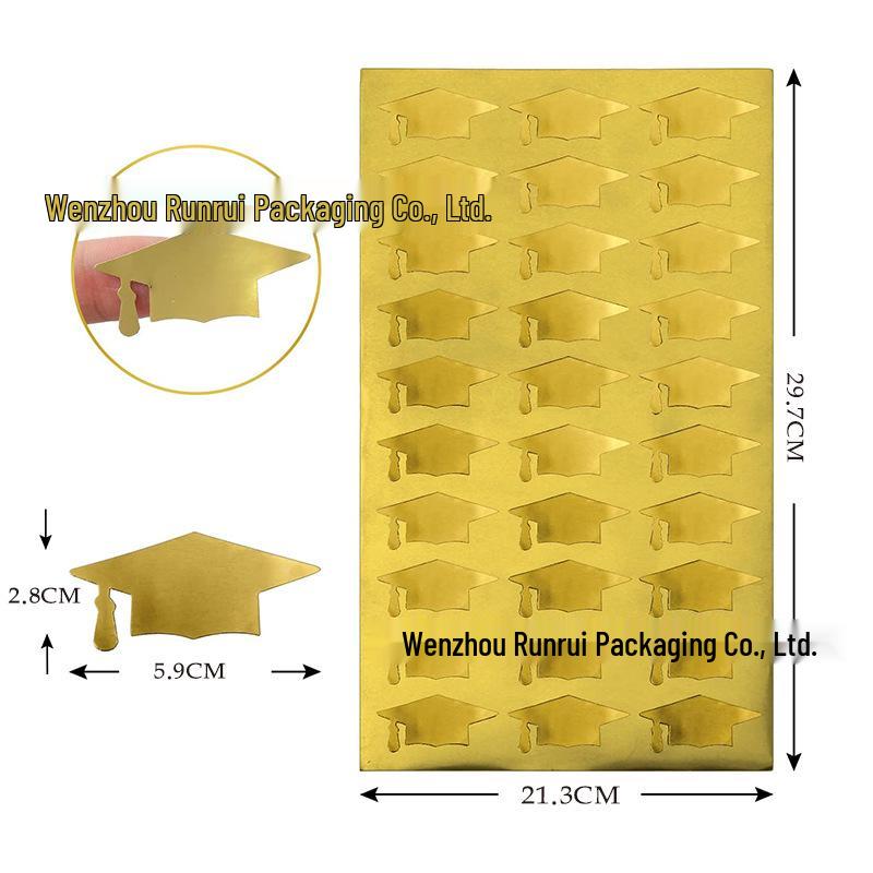Graduation Cap Candy Box DIY Gift Set with Stickers