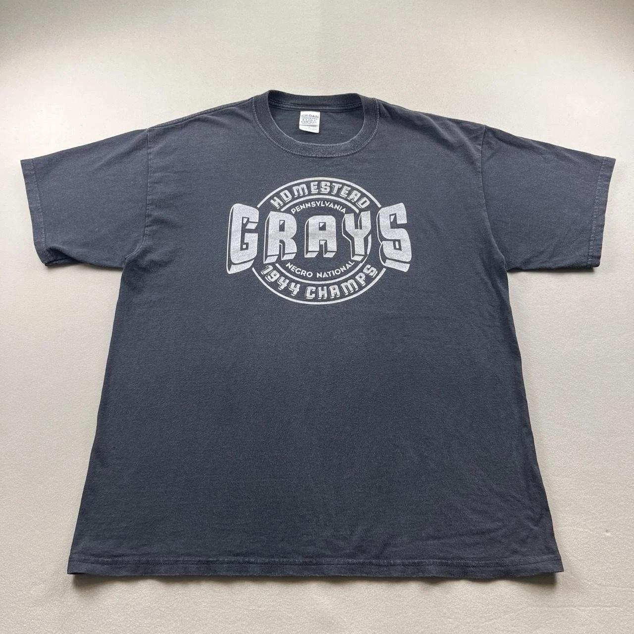 Vintage Homestead Grays T-Shirt Mens XL Black Negro Leagues Baseball 1944 Champs 4XL